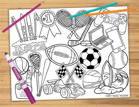 Sports Coloring Sheet