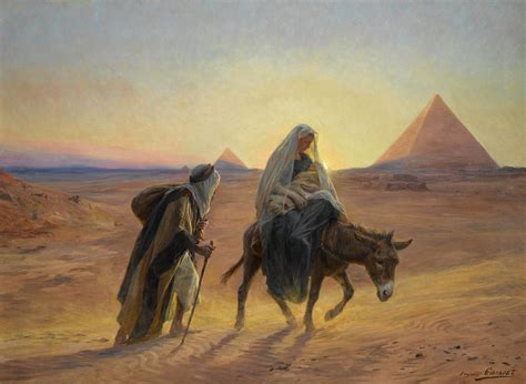 Flight into Egypt Painting by Eugene Girardet - Fine Art America