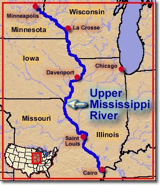 Map Of The Mississippi River | Mississippi River Cruises