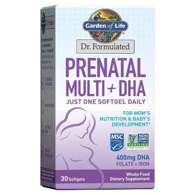 Garden of Life Dr Formulated Prenatal Multi DHA 30ct - Walmart.com