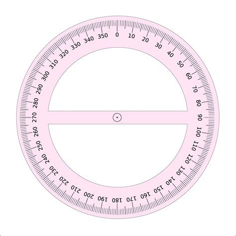 Printable 360 Degree Protractor - Printable Word Searches