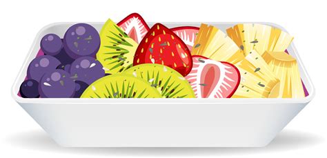 Fruit salad bowl on white background 3678954 Vector Art at Vecteezy