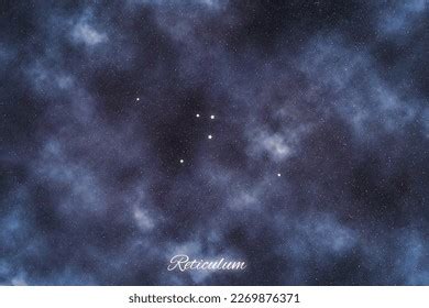 Reticulum Star Constellation Brightest Stars Reticle Stock Photo ...