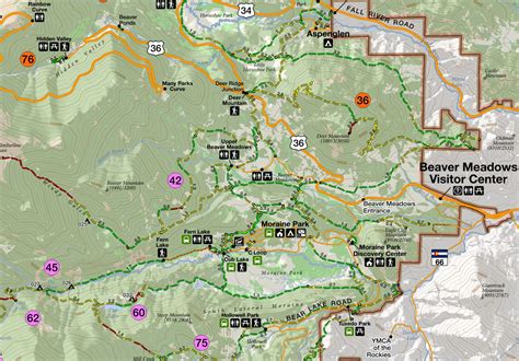 Day Hikes of Rocky Mountain National Park Map Guide