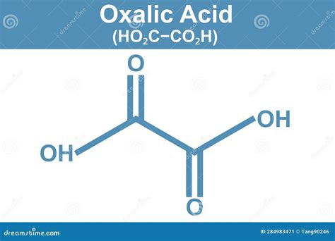 Chemistry Illustration of Oxalic Acid in Blue Stock Illustration ...