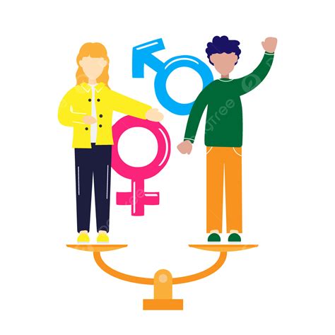 Gender Equality Illustration Hd Image, Gender, Equality, Character PNG ...