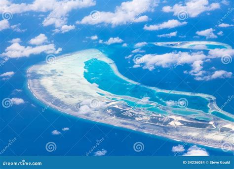 Aerial View - Coral Atolls, Maldives Stock Photo - Image of exotic ...