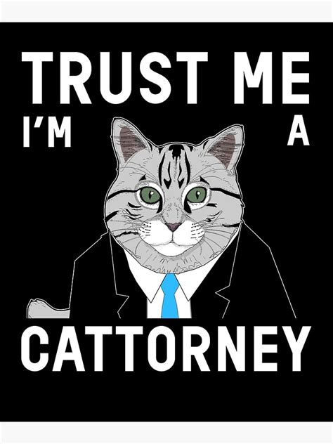 "Cat Lawyer Meme Cattorney Funny Lawyer Cat Zoom Trending" Poster for ...