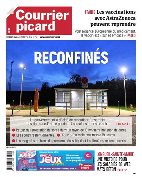 Courrier Picard N°20210319 du 19 mars 2021 à télécharger sur iPad