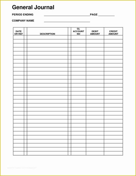 Free Excel Accounting Templates Download Of Accounting Journal Template ...