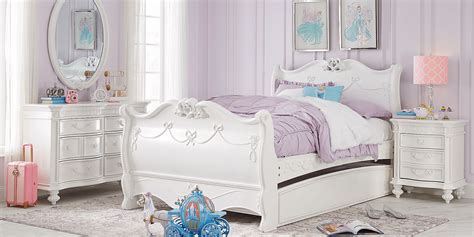 Disney Princess Fairytale White 3 Pc Twin Sleigh Bed - Rooms To Go