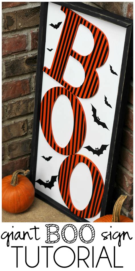 Giant Boo Halloween Sign Tutorial - The Idea Room