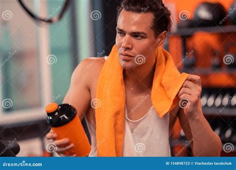 Attractive Fit Man Sweating after the Workout Stock Image - Image of ...