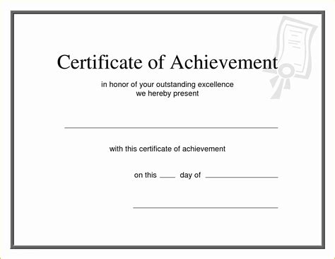 Certificate Of Achievement Template Free Of Army Certificate ...