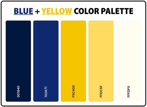 Blue and Yellow Color Palette in 2023 | Color palette yellow, Blue ...