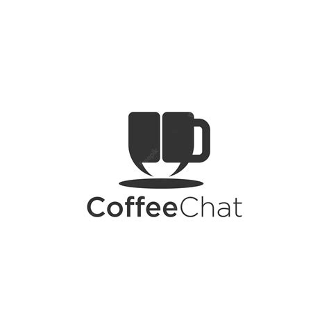 Premium Vector | Coffee chat logo