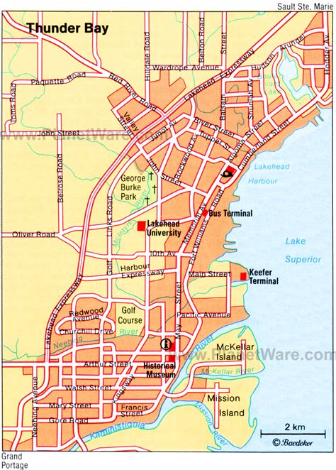 Thunder Bay Map and Thunder Bay Satellite Image