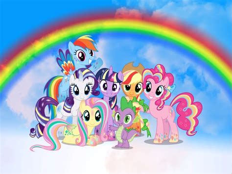 7x5ft Blue Sky Rainbow My Little Pony Custom Photo Studio Background ...