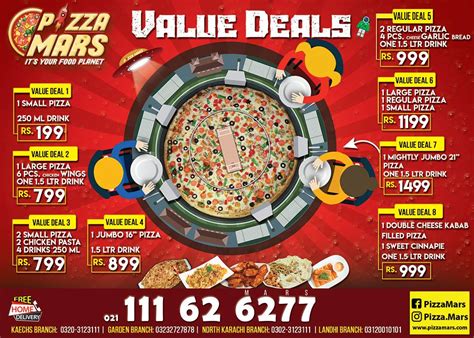 Pizza Mars Menu, Deals and Number - Restaurant Menu