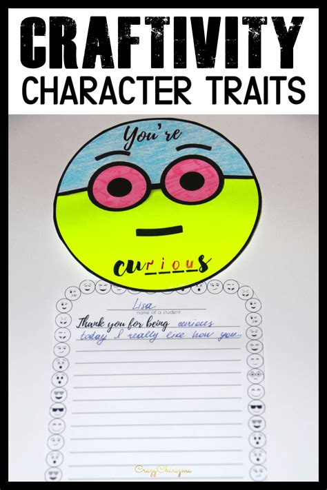 Character Traits Activities | Craftivity and Writing Ideas | CrazyCharizma