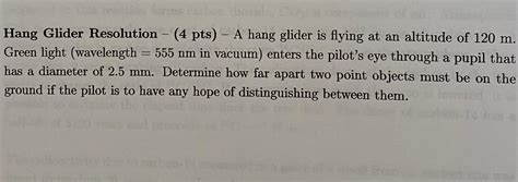 Solved Hang Glider Resolution - (4 pts) - A hang glider is | Chegg.com