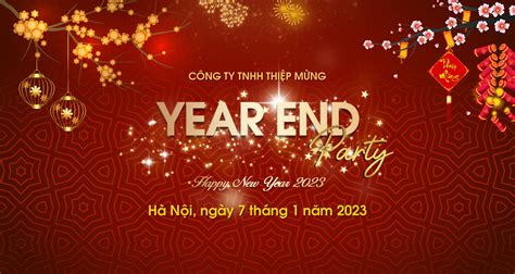 Mẫu Year End Party Backdrop đẹp lung linh tải miễn phí