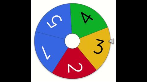 Wheel of Numbers (1-5) - YouTube