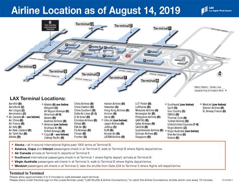 Lax Airport Terminal B Map