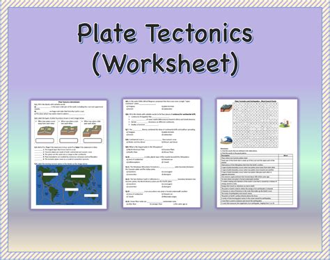 Plate Tectonics And Landforms Graphic Organizer/ Worksheet, 42% OFF ...