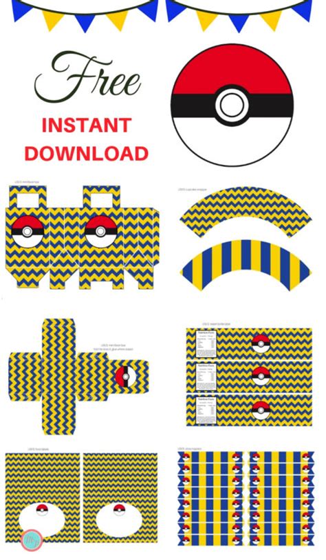 Free Pokemon Party Printable - Instant Download - Magical Printable