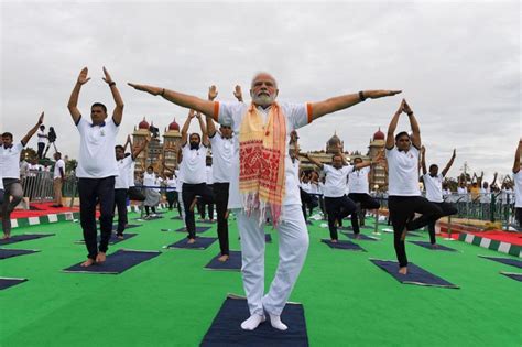 Pictures: India PM Narendra Modi leads Yoga Day celebrations from ...