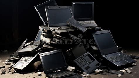 Electronic Waste Ready To Recycle. Pile of Mixed Electronic Waste, Old ...