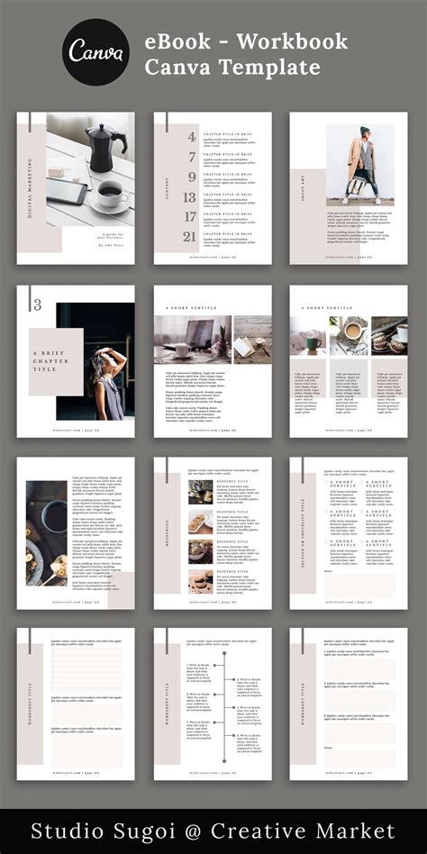 Course Workbook eBook Canva Template | Booklet design, Ebook design ...