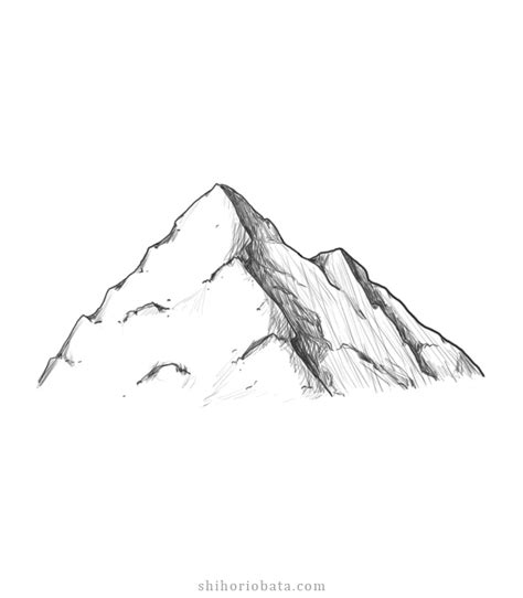 Mountains Drawing Pencil