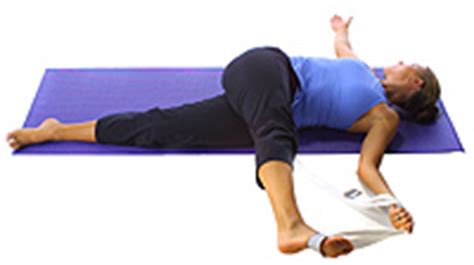 Yoga: (Alternate) Supine abductor stretch with strap