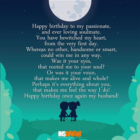 Romantic Happy Birthday Poems For Husband From Wife | Insbright