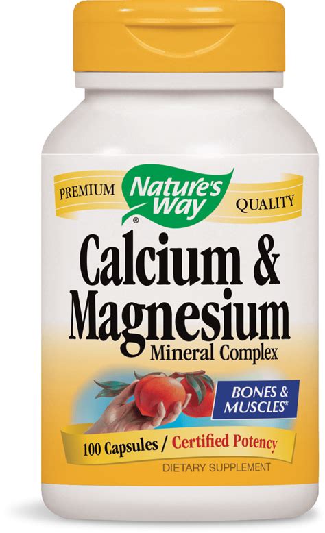 Nature's Way Calcium and Magnesium Capsules, 100 Ct - Walmart.com ...