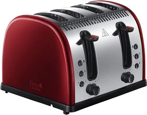 Russell Hobbs 21301 Legacy 4-Slice Toaster - Metallic Red - Zorley.com