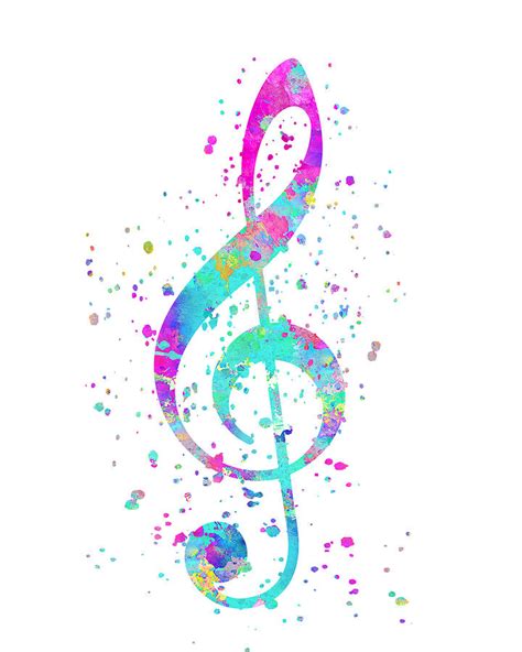 Treble Clef Art Painting by Zuzi 's - Fine Art America