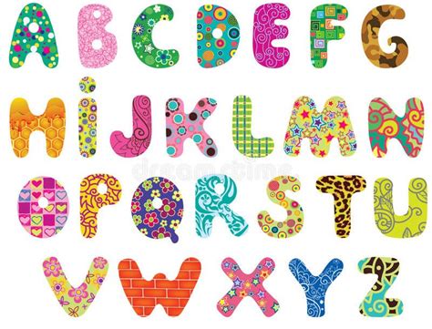 Cute alphabet stock illustration | Lettering alphabet, Cute alphabet ...