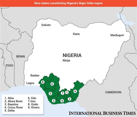 Niger delta map in nigeria - Map of niger delta map in nigeria (Western ...