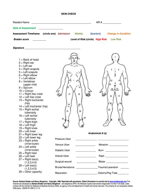 Free Printable Body Check Form - Printable Form, Templates and Letter