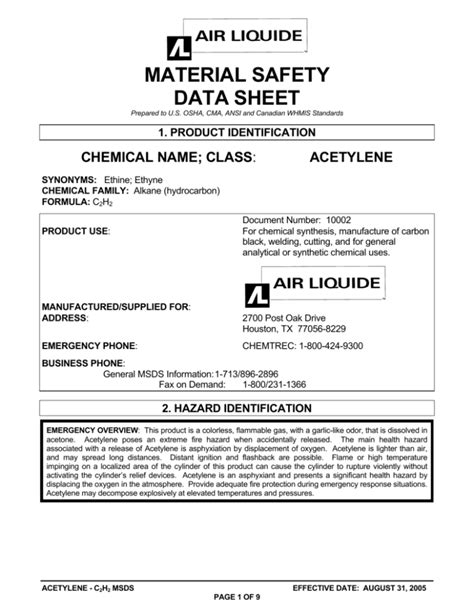 Material Safety Data Sheet Symbols