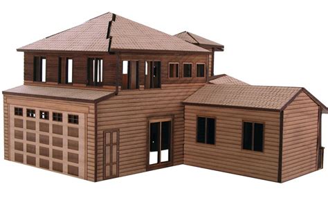 Laser Cut House Model Vector - Dezin.info