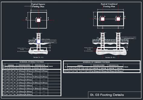 Reinforced Concrete Footing Details Autocad Drawing Download Link ...