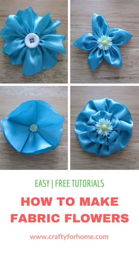 4 Easy Ways To Make Fabric Flowers | Making fabric flowers, Fabric ...