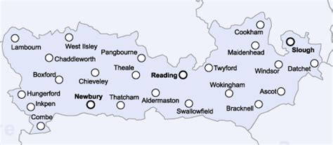 Berkshire County Map and Information - British Services UK Guides