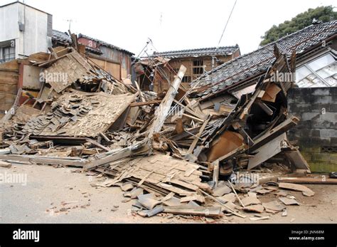 WAJIMA, Japan - Houses collapse in earthquake-stricken Wajima, Ishikawa ...