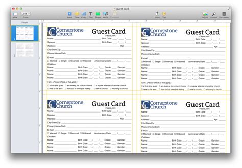 Free Church Guest Card Template - ChurchMag