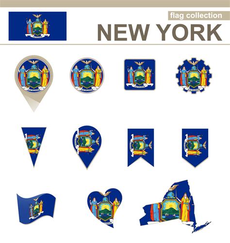 New York Flag Collection 5729713 Vector Art at Vecteezy